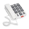 Fysic FX575 - Vaste telefoon met grote toetsen, wit/grijs