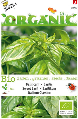 5 stuks - Buzzy - Organic Basilicum Genovese (Skal 14725)