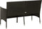 vidaXL - Tuinbank - 3-zits - met - kussen - poly - rattan - zwart