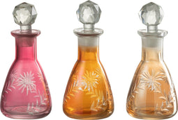 J-Line karaf Chloe - glas - mix - 3 stuks