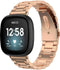 imoshion Bandje met Horlogeband inkorter - Geschikt voor Fitbit Versa 4, Fitbit Versa 3, Fitbit Sense 2, Fitbit Sense - imoshion Stalen band zonder installatiehulp - Rosé Goud