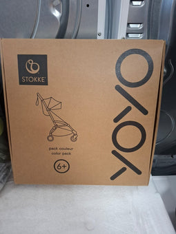 Stokke YOYO 6+ Color Pack - Zitkussen met uitschuifbare luifel - Zwart