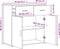 vidaXL - Dressoir - 79x38x80 - cm - bewerkt - hout - zwart