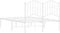 vidaXL - Bedframe - met - hoofdbord - metaal - wit - 120x190 - cm