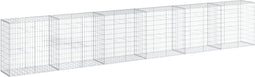 vidaXL - Schanskorf - 600x50x100 - cm - gegalvaniseerd - ijzer - zilverkleurig
