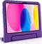 Lunso - Geschikt voor iPad 10 (2022) - EVA Schokbestendige Kinderhoes met handvat - Paars