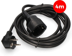 EDM - Verlengbare Kabel 3 x 1,5 mm - 4 m - Zwart