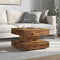vidaXL - Salontafel - 360 - graden - draaibaar - 50x50x34,5 - cm - oud - houtkleurig