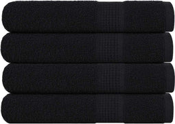 vidaXL - Saunahanddoeken - 4 - st - 80x200 - cm - 360 - g/m² - 100% - katoen - zwart