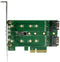 Startech.com PEXM2SAT32N1 - M.2 SSD Kaart - 1x PCIe (NVMe) 2x SATA