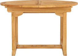 Tuintafel uitschuifbaar Rond Teak 120/180 cm
