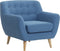 Fauteuil MOTALA Stof Blauw
