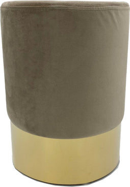 SVJ Kruk Rond - 32 x 32 x 42 cm - Polyester - Taupe
