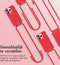 iMoshion Hoesje Geschikt voor iPhone 13 Pro Hoesje Met Koord - iMoshion Color Backcover met afneembaar koord - Rood