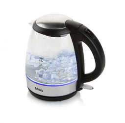 Domo DO9218WK - Waterkoker - 2200W 1,2L Glas met Antikalkfilter - Zilver