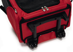 Beeztees Draagbare Trolley - Hond - Rugtas en Trolley - Rood/Zwart - 35 x 26 x 42 cm