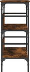 vidaXL - Wandtafel - 75x32x75 - cm - bewerkt - hout - gerookt - eikenkleurig