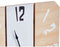 Bordsklocka Wit Metaal Hout MDF 22 x 28 x 7 cm (6 Stuks)