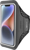 Mobiparts Comfort Fit Sport Armband - Apple iPhone 14 - Ademend materiaal en sleutelvak - Zwart