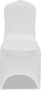 vidaXL - Stoelhoezen - stretch - wit - 100 - st