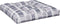 vidaXL - Palletkussen - 70x70x12 - cm - stof - ruitpatroon - grijs