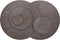 PTMD Thikra Brown Double Circles Mdf Wall Panel Carved