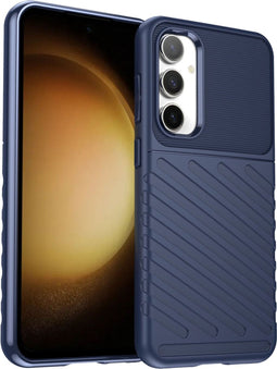 imoshion Hoesje Geschikt voor Samsung Galaxy S23 FE Hoesje Siliconen - imoshion Thunder Backcover - Donkerblauw