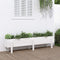 vidaXL - Plantenbak - verhoogd - 160x30x38 - cm - massief - grenenhout - wit
