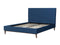 BAYONNE - Tweepersoonsbed - Blauw - 160 x 200 cm - Fluweel