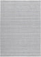 Nouveau Stripes Silver/Dark Grey Vloerkleed - 200x300 - Rechthoek - Laagpolig,Structuur Tapijt - Industrieel - Antraciet, Grijs