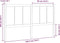 vidaXL - Hoofdbord - 185,5x4x100 - cm - massief - grenenhout - wit
