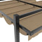 vidaXL - Prieel - met - uittrekbaar - dak - 3x3 - m - aluminium - taupe