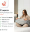 Rustige Nacht® Zwangerschapskussen C-vorm - Luxe Satijn hoes - 140CM - Ergonomisch - Hypoallergeen
