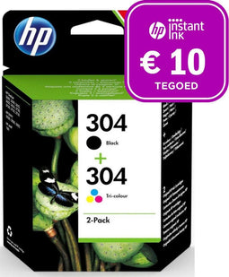 HP 304 - Inktcartridge - Kleur en zwart + Instant Ink tegoed