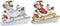 Kerstversiering DKD Home Decor Hars (13 x 6 x 10,5 cm) (2 Stuks)