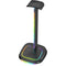 The G-Lab K-STAND-NEON RGB - Gaming headset standaard - USB/USB-C HUB - Bedraad - Zwart