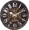 Industrial wandklok met bewegende tandwielen - 50cm - zwart - Henry - NeXtime