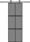 vidaXL - Schuifdeur - 76x205 - cm - gehard - glas - en - aluminium - zwart