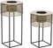 Plantenbakkenset DKD Home Decor 33 x 33 x 67 cm Zwart Gouden Metaal Loft