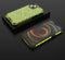Lunso - Honinggraat Armor Backcover hoes - Geschikt voor iPhone 13 - Fluor Geel