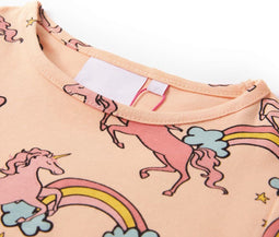 Kinderpyjama met korte mouwen 92 lichtoranje