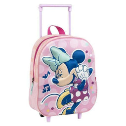 3D-schoolrugzak met Wielen Minnie Mouse Roze 25,0 x 31,0 x 10,0 cm