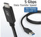ACT AC7416 - USB 3.2 Gen1 A male - C male aansluitkabel 5Gbps 1 meter Zwart