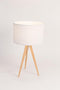 Tripod tafellamp hout - Zuiver - wit