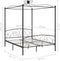 vidaXL - Hemelbedframe - metaal - zwart - 180x200 - cm