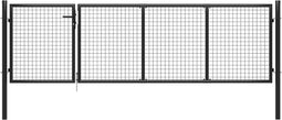 vidaXL - Poort - 350x100 - cm - staal - antraciet