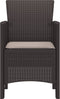 vidaXL - Tuinmeubelen - met - Kussens - 4 - stuks - Bruin - Poly - Rattan