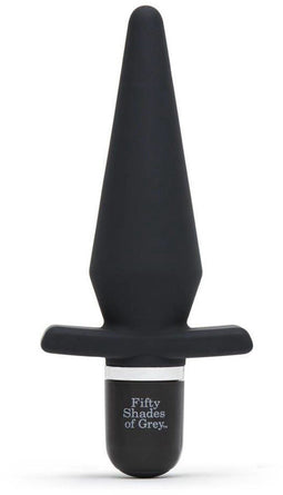 Fifty Shades Siliconen Vibrating Buttplug - Zwart
