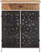 vidaXL - Dressoir - 60x35x75 - cm - ruw - mangohout - en - ijzer