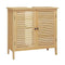 Eugad Badkamerkast Bamboo met 2 Deuren - Staande Waskast - Bamboe/Naturel - 60 x 30 x 60 cm